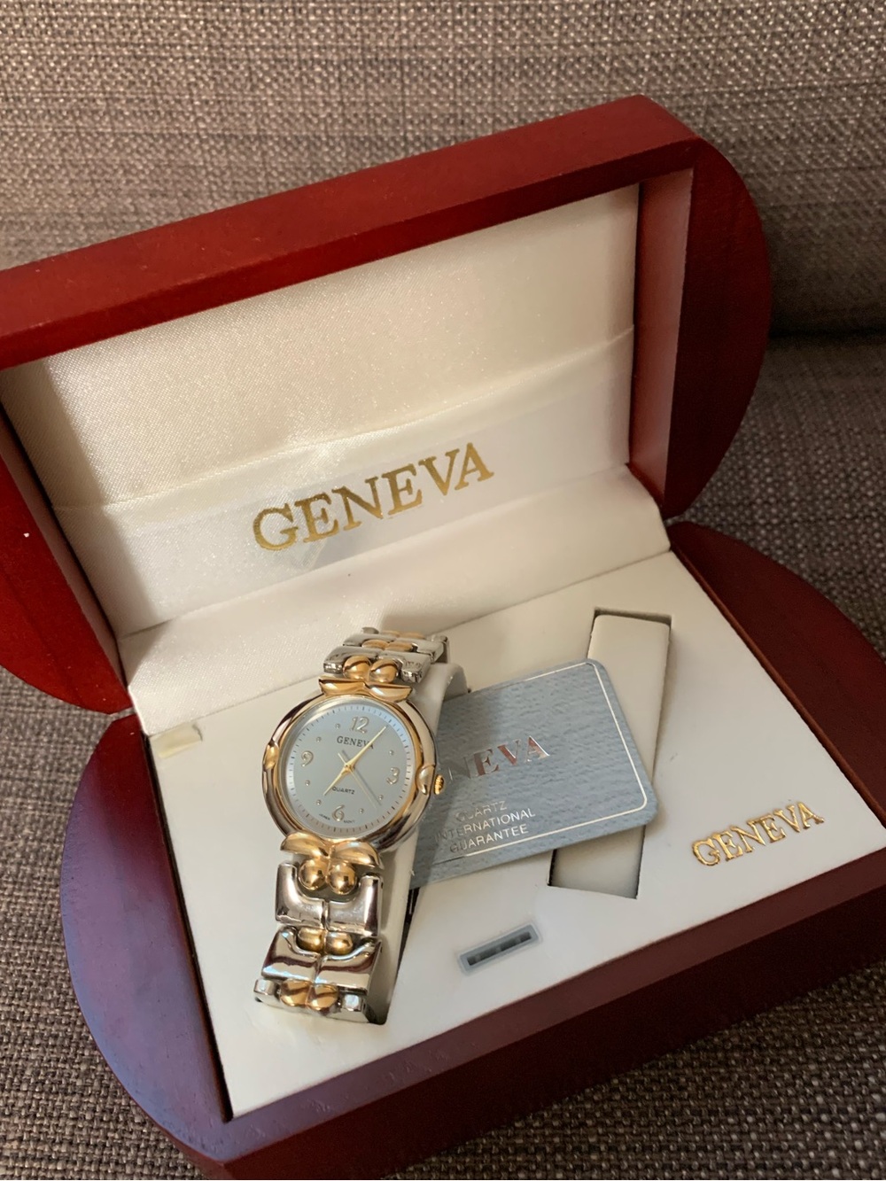 Geneva Men’s Two-Tone Watch - Gold and Silver Accents Quartz